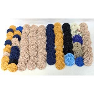 100 Fabric Yo Yos Cotton 1 3/4" Crafts Quilts Toys Artwrok Clothing